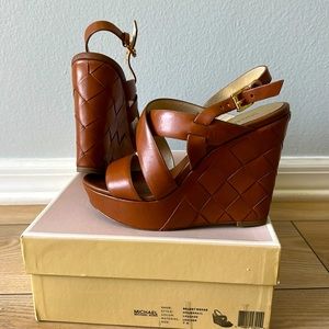 Michael Kors wedge platform sandals size 7